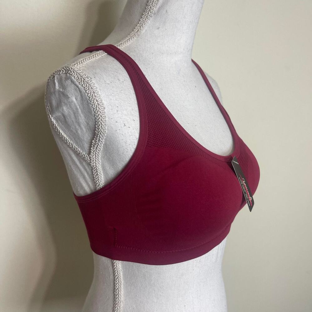 Youmita Sports Bra Cross Back (Fits Small-large) Burgundy, Free Size, PADDED NEW